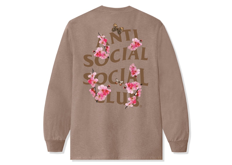 Pre-owned Anti Social Club Men's Kkotch Long Sleeve In Sand