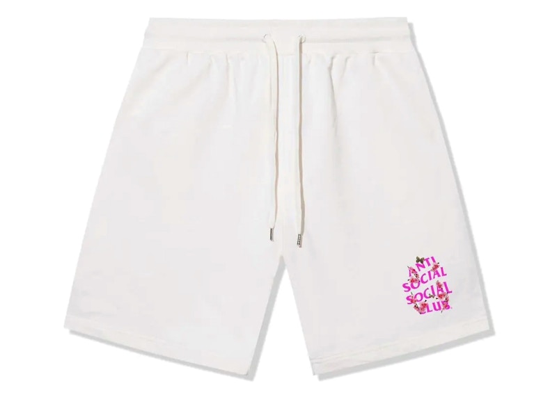 Pre-owned Anti Social Club Men's Kkotch Premium Shorts In Ecru