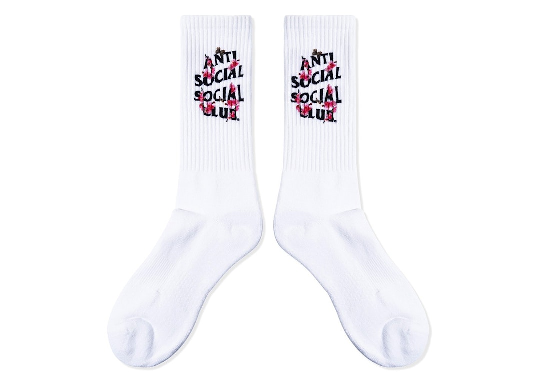 Pre-owned Anti Social Social Club Kkotch Socks White