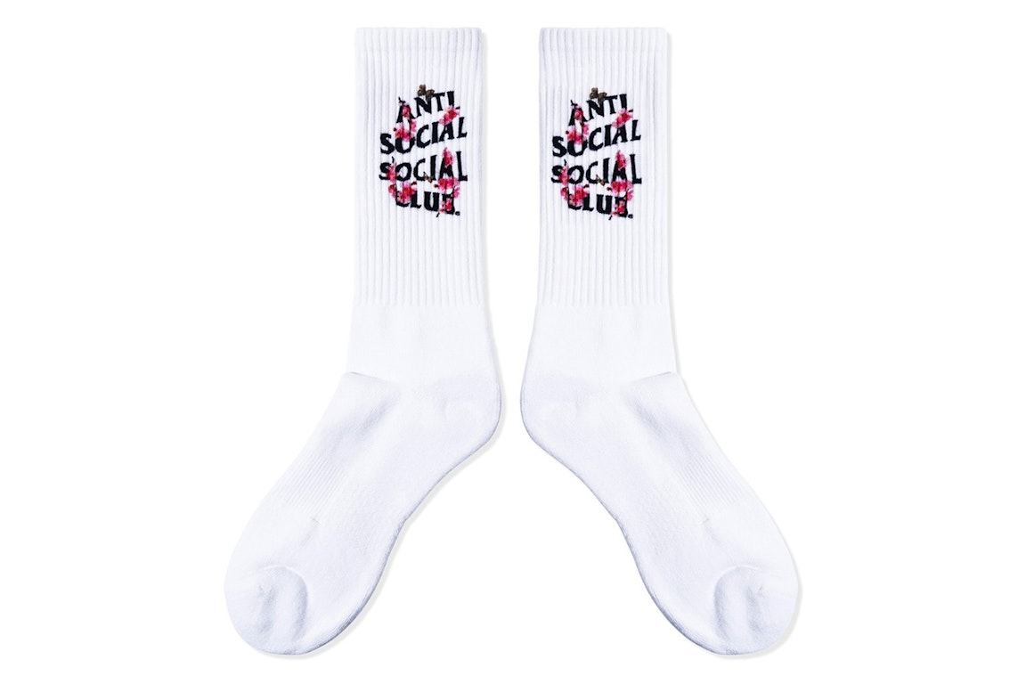 Pre-owned Anti Social Social Club Kkotch Socks White