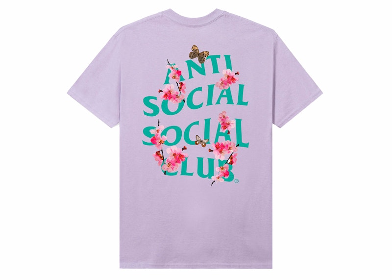 Pre-owned Anti Social Club Men's  Kkotch Tee Shirt In Lavender In Purple