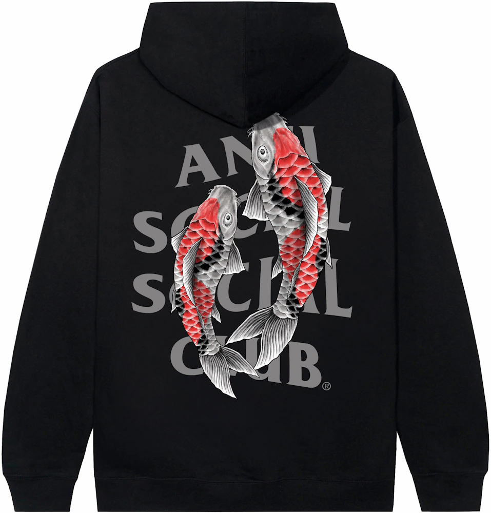 Anti Social Social Club Koi Garden 3M Reflective Hoodie Black - SS23 - US