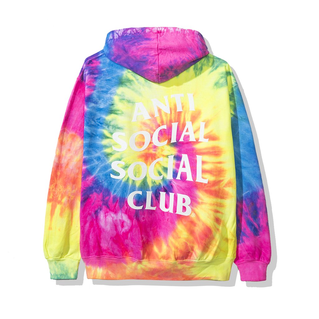 Anti Social Social Club Laguna Hoodie (FW19) Rainbow Tie Dye - FW19