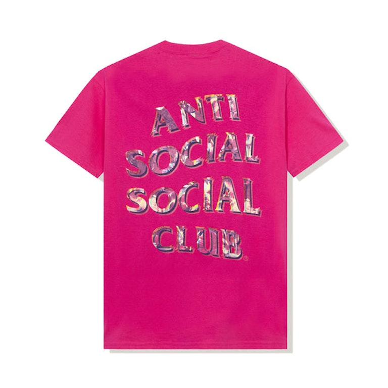 Pre-owned Anti Social Social Club Layer Lock T-shirt Hot Pink