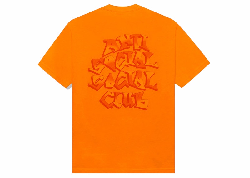 Anti Social Social Club Low Brow Tee Orange Men's - SS23 - US