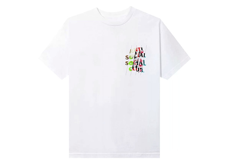 Pre-owned Anti Social Club Men's Madness Tee Shirt In White