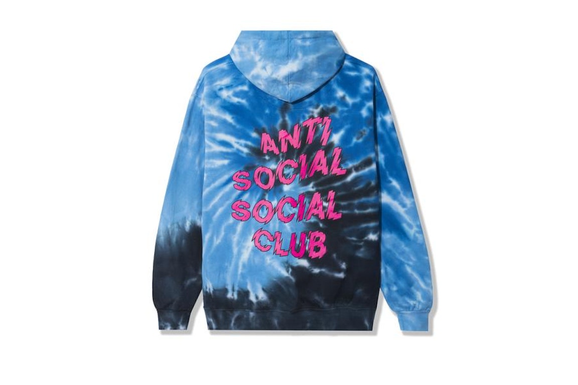 Pre-owned Anti Social Social Club Maniac Hoodie Blue Tie Dye