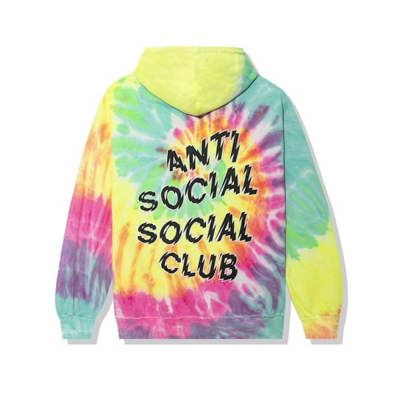 Anti social social club tie dye hoodie on sale