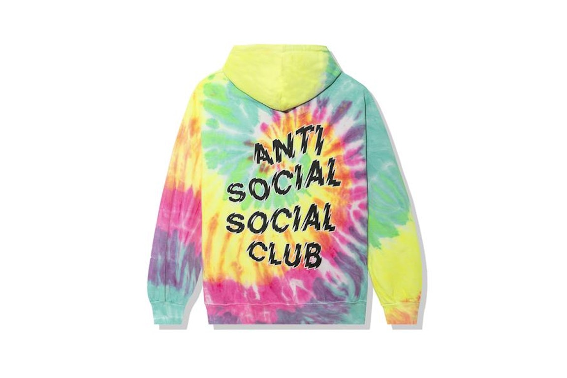 Pre-owned Anti Social Social Club Maniac Hoodie Rainbow Tie Dye