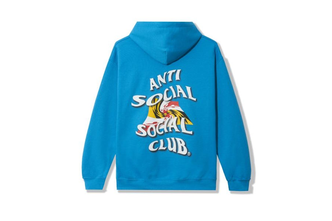 Pre-owned Anti Social Social Club Maryland Hoodie Blue