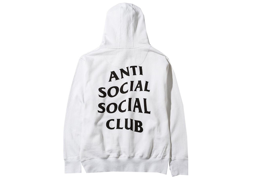 Pre-owned Anti Social Social Club Masochism Mind Game Hoodie White