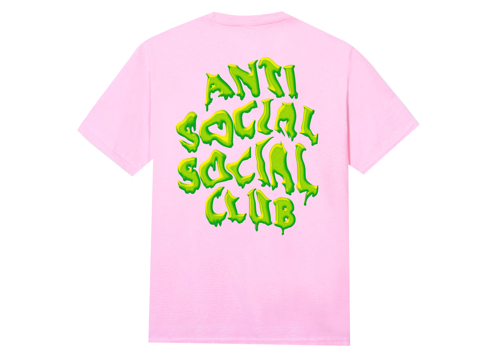 Anti Social Social Club Melt Away Tee Pink Men's - FW23 - US