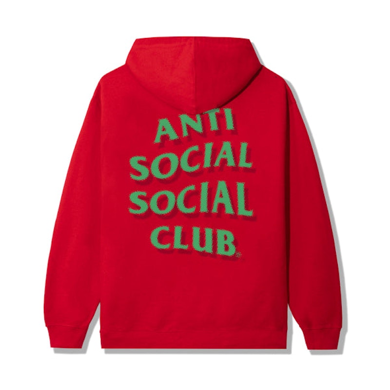 Anti social social 2024 club hoodie red