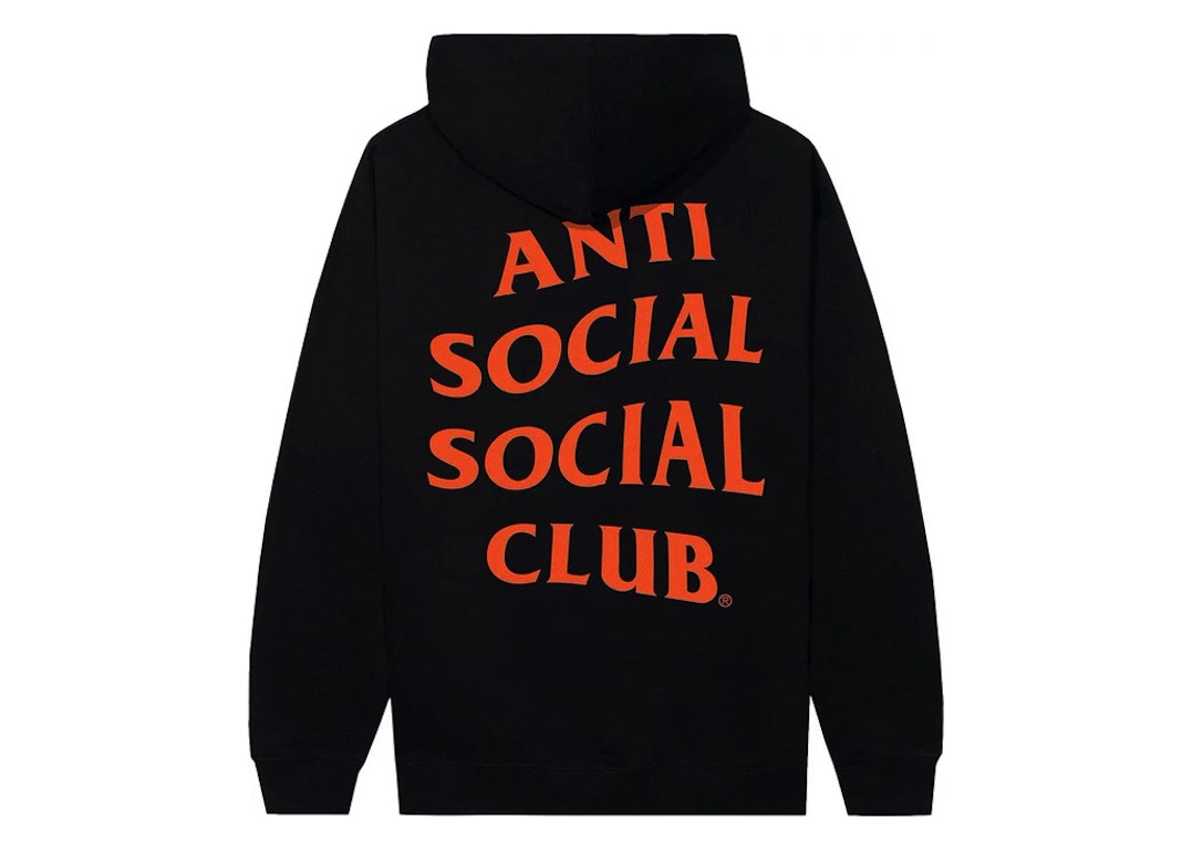 Pre-owned Anti Social Social Club Mind Games Hoodie Black/orange