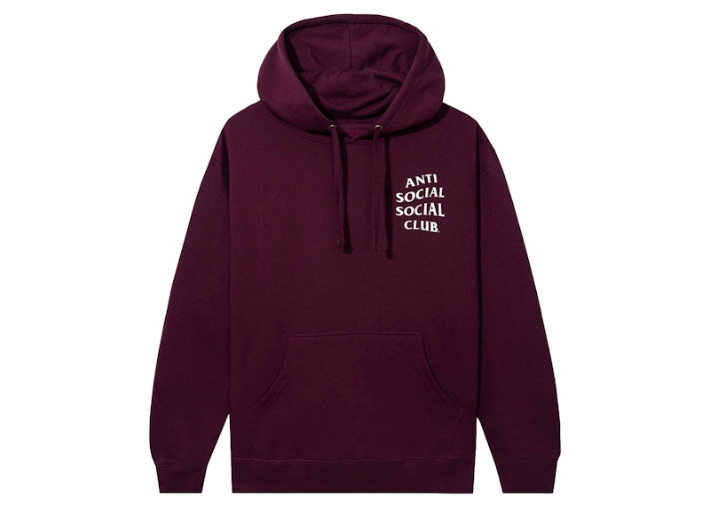 Anti Social Social Club Mind Games Hoodie Maroon Men's - FW23 - US