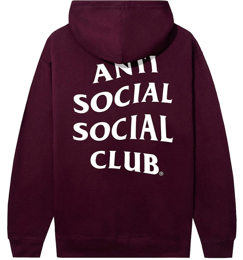 Anti Social Social Club Mind Games Hoodie Maroon Men's FW23 US