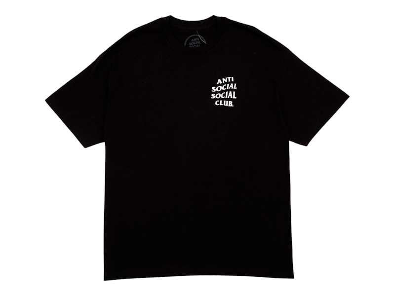 Pre-owned Anti Social Club Men's Mind Games Tee Shirt In Black