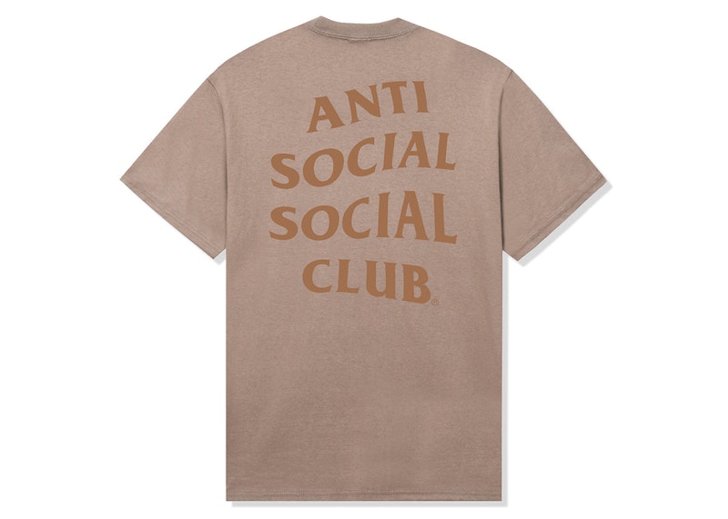 Pre-owned Anti Social Club Men's Mind Games Tee Shirt In Sand