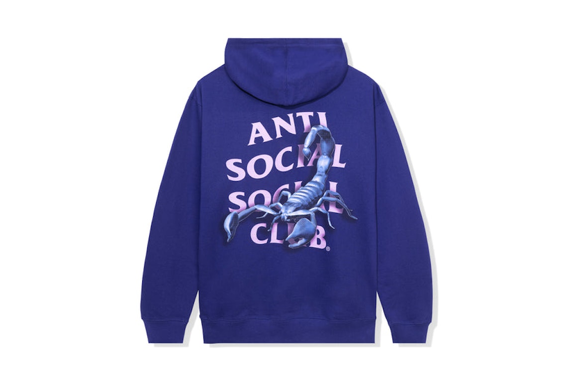 Pre-owned Anti Social Social Club Moodsting Hoodie Purple