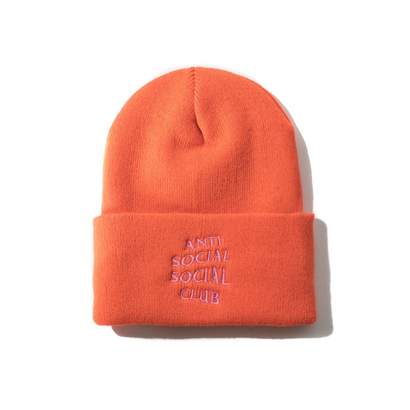 Anti Social Social Club Mr. Bean Knit Cap (FW19) Orange - FW19 - US