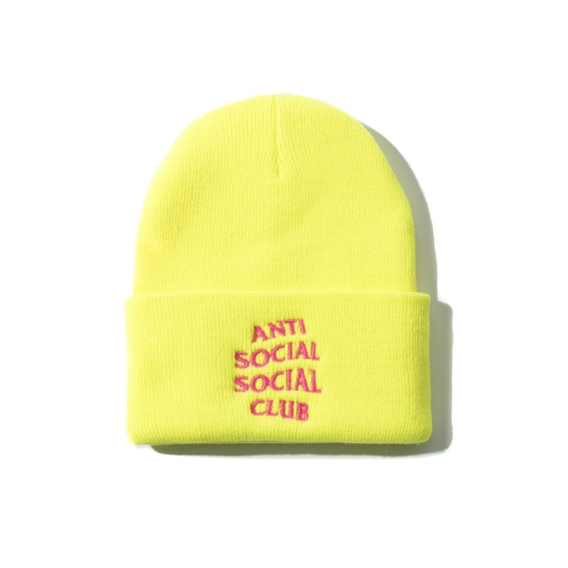 Anti Social Social Club Mr. Bean Knit Cap (FW19) Yellow - FW19 - JP