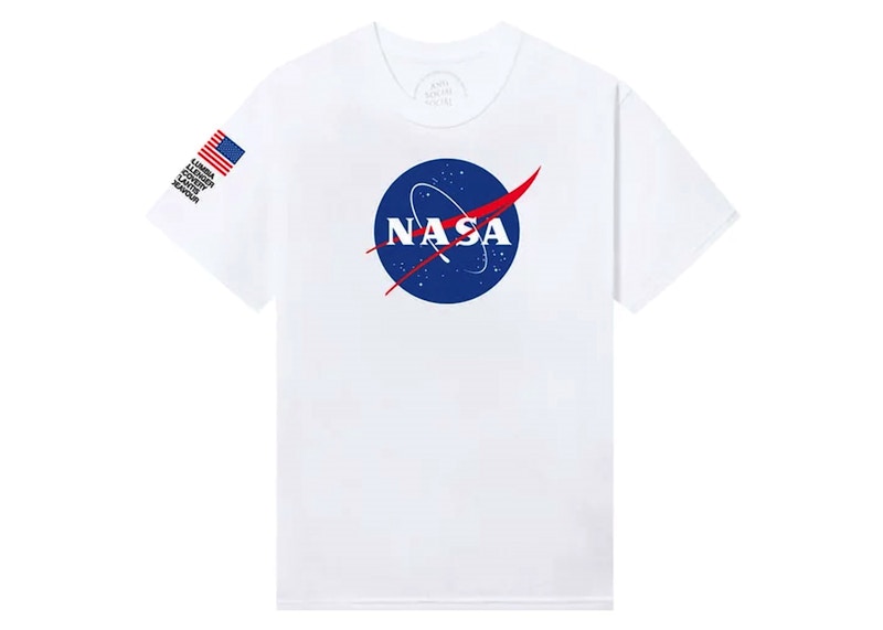 Pre-owned Anti Social Club Men's Nasa Nebula Tee Shirt In White