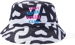 Anti Social Social Club Negative Space Bucket Cap White