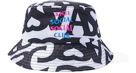 Anti Social Social Club Negative Space Bucket Cap White