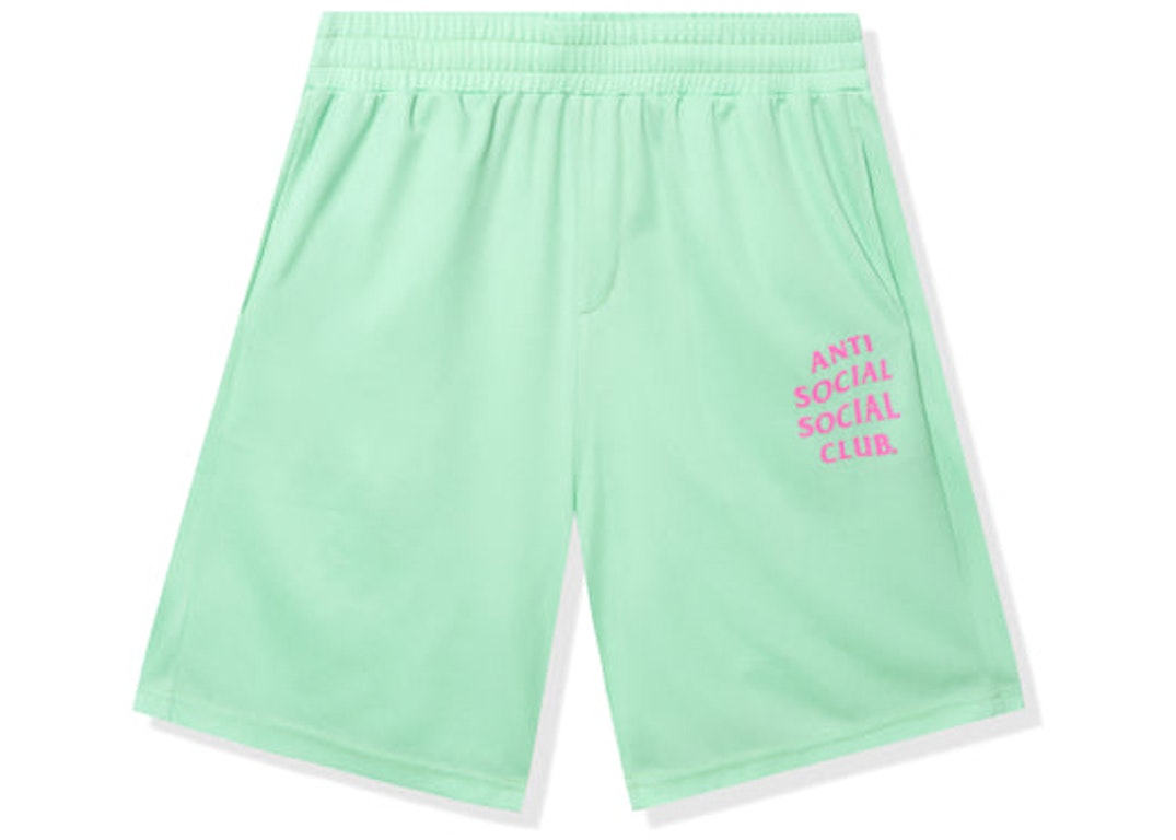 Pre-owned Anti Social Social Club Never Made The Team Mesh Shorts Mint
