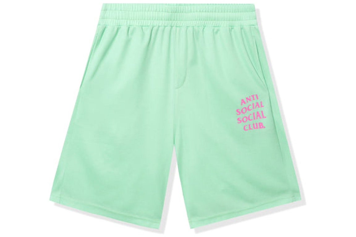 Pre-owned Anti Social Social Club Never Made The Team Mesh Shorts Mint