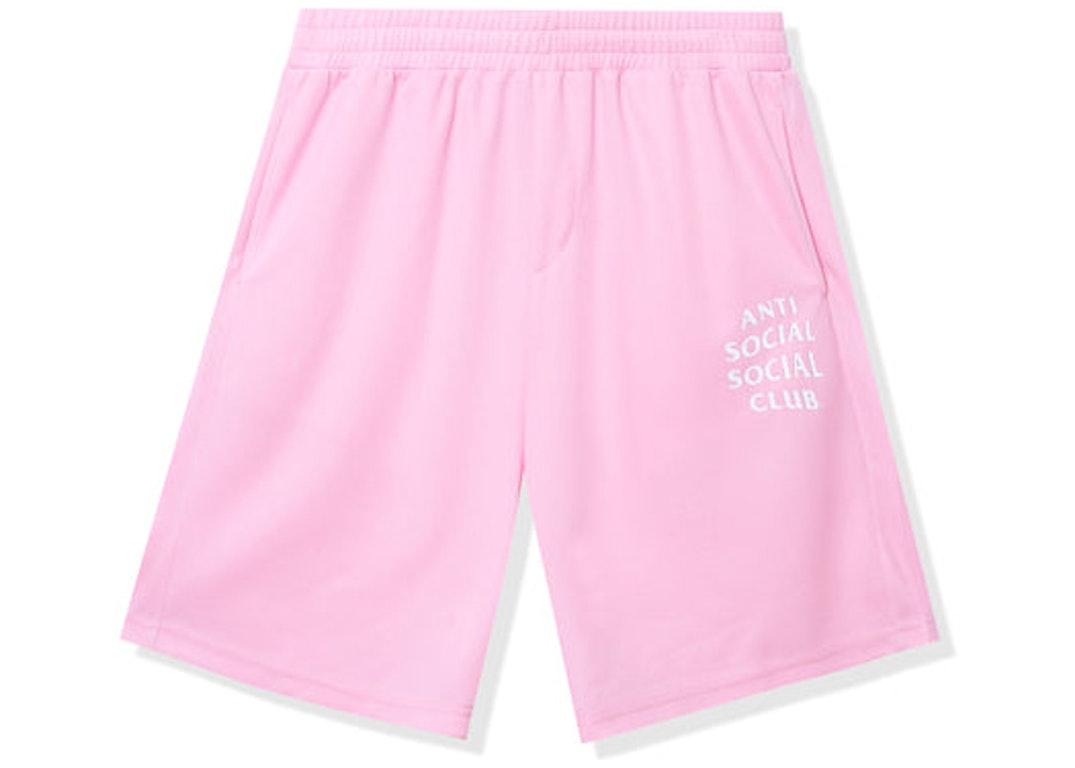 Pre-owned Anti Social Social Club Never Made The Team Mesh Shorts Pink