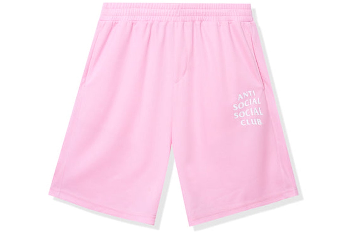 Pre-owned Anti Social Social Club Never Made The Team Mesh Shorts Pink