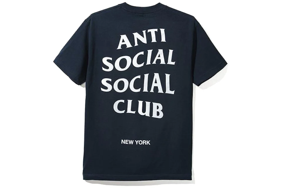 Anti Social Social Club New York Logo Tee Navy Herren - DE