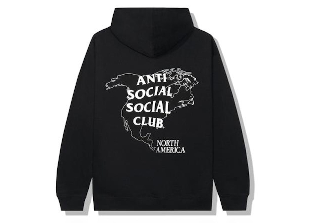 Pre-owned Anti Social Social Club North America Hoodie Black