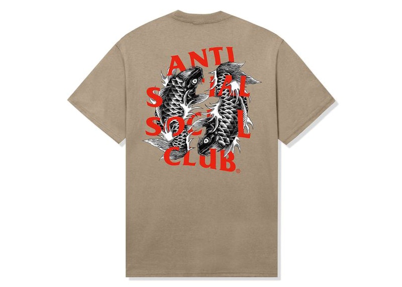 Pre-owned Anti Social Club Men's Omakase Tee Shirt In Sand