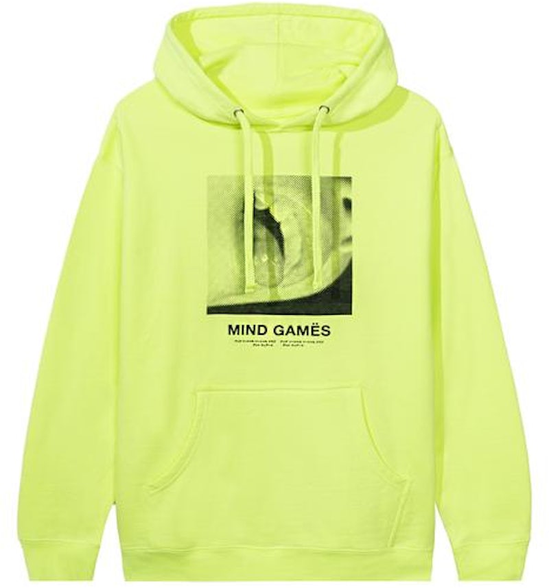 Anti Social Social Club Open Minded Hoodie Neon Green Men's FW20