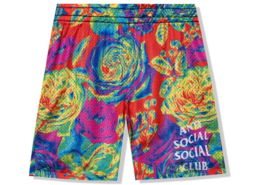 Pre-owned Anti Social Social Club Pedals On The Floor Reversible Mesh Shorts Multi