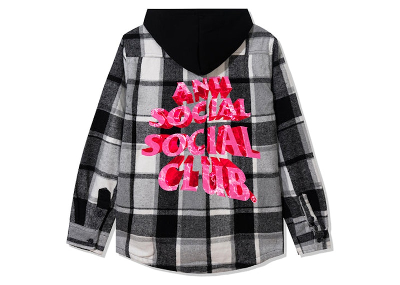 Anti Social Social Club Phaneritic Hooded Flannel White Men's