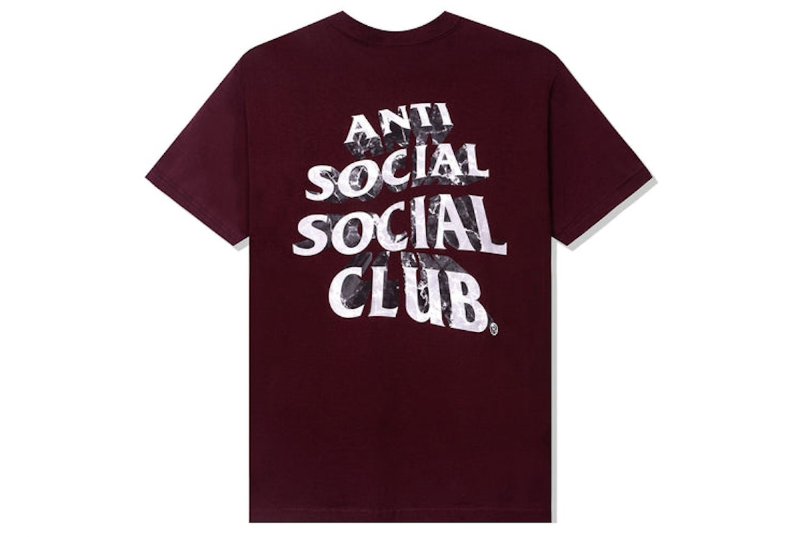 Pre-owned Anti Social Social Club Phaneritic Tee Burgundy