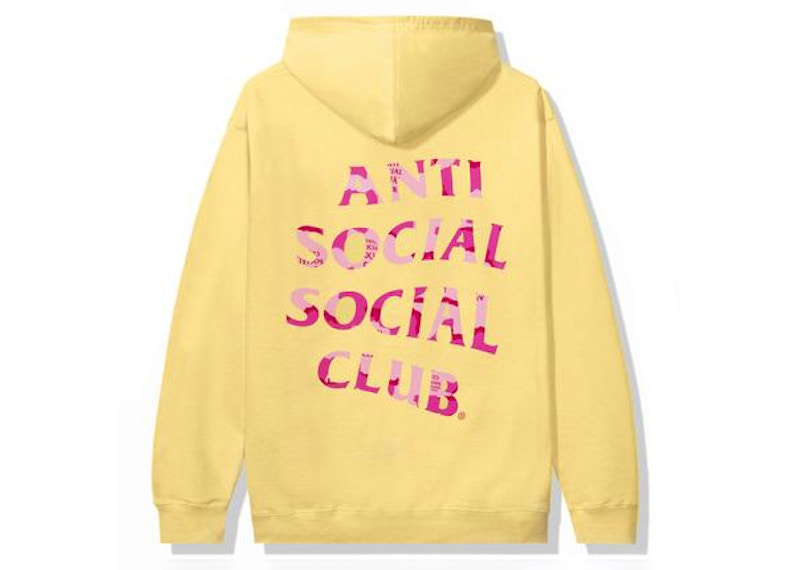 Anti social social club cheap hoodie yellow