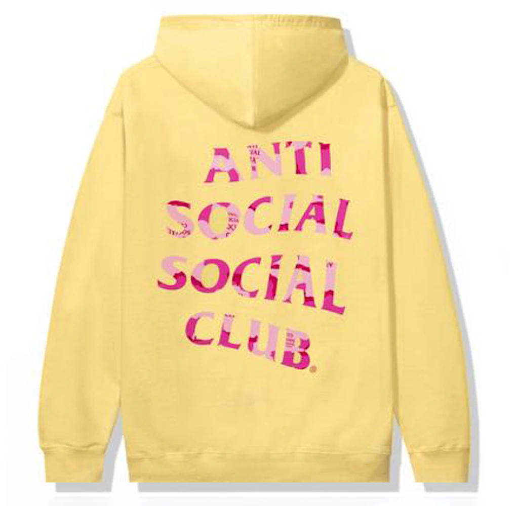 Anti Social Social Club Plain Sight Hoodie Yellow Men's - SS21 - US