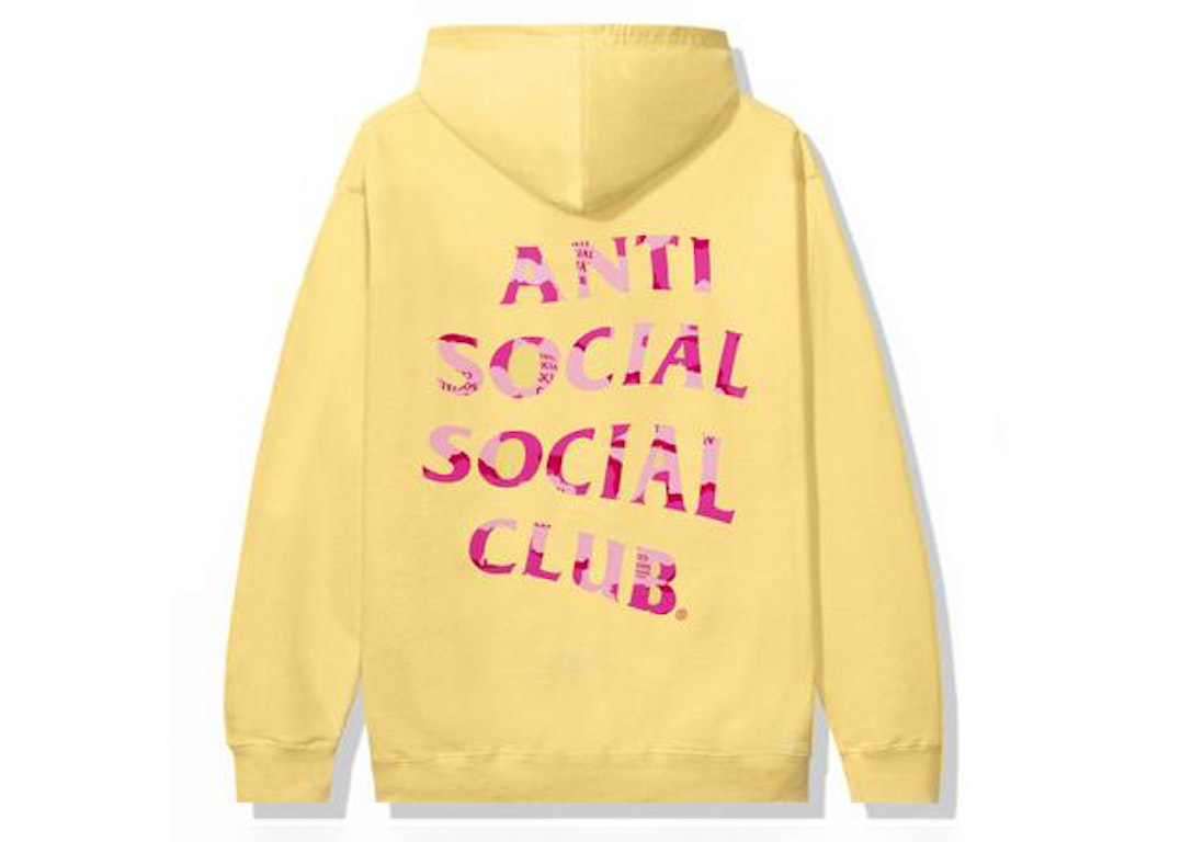 Pre-owned Anti Social Social Club Plain Sight Hoodie Yellow