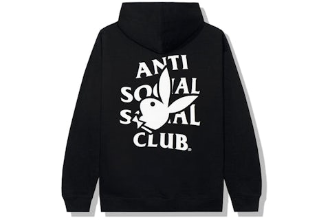 Anti Social Social Club Playboy Bunny Logo Hoodie Black Men's