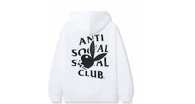 Anti Social Social Club Playboy Bunny Logo Hoodie White