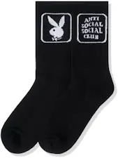 Anti Social Social Club Playboy Bunny Logo Hoodie Black Men's - SS22 - US