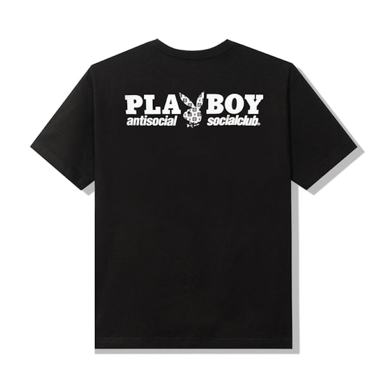 Pre-owned Anti Social Social Club Playboy Checkered T-shirt Black