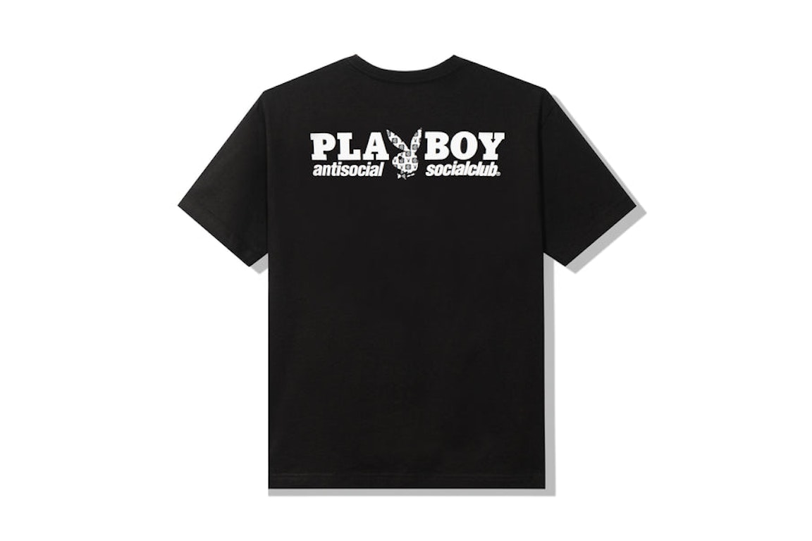 Pre-owned Anti Social Social Club Playboy Checkered T-shirt Black