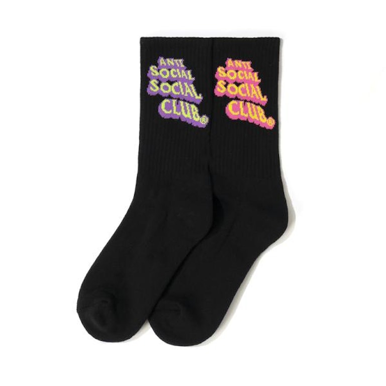 Pre-owned Anti Social Social Club Pop Up Socks Black