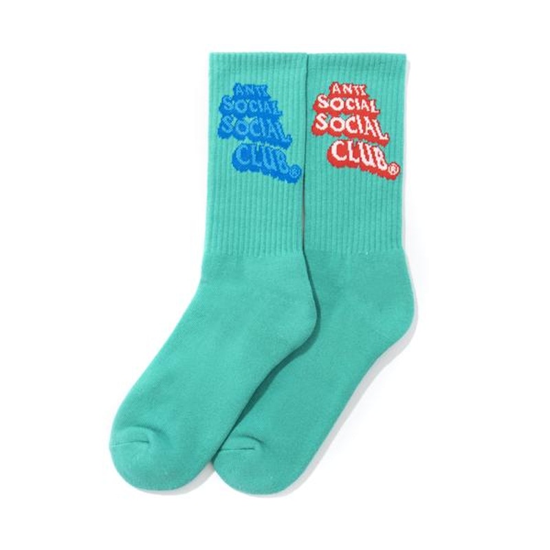 Pre-owned Anti Social Club Pop Up Socks In Green
