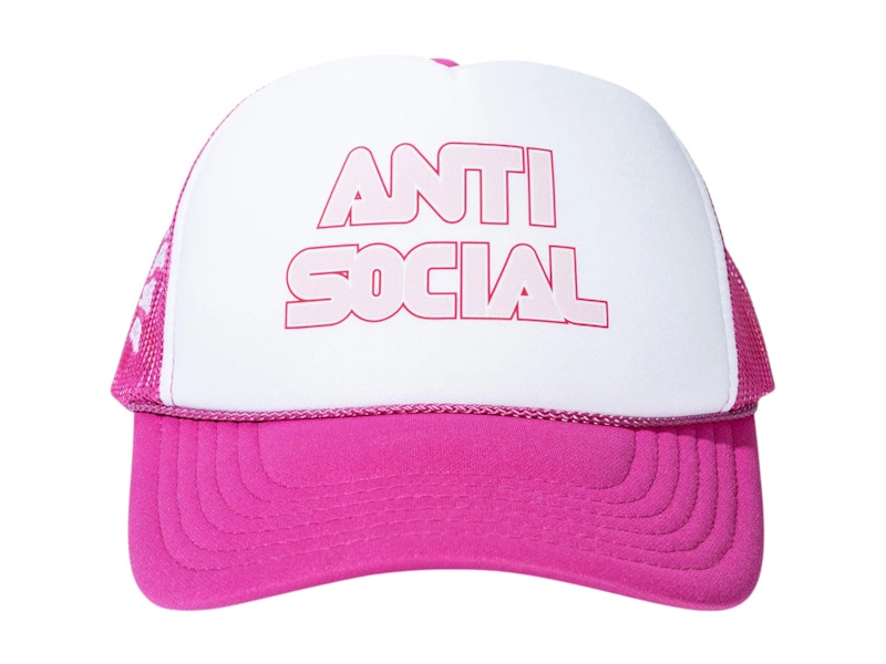 Anti Social Social Club Racing Trucker Hat Pink